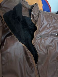 brow normal leather men’s jacket