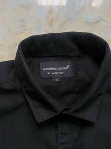 Classic Black Men's Long Sleeve Shirt