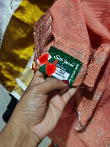 Peach Embroidered Saree