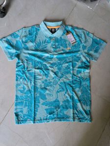 Men's Tropical Print Polo Shirt