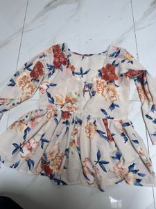Chic Floral Print shrug top