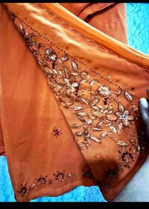 Elegant Orange Saree