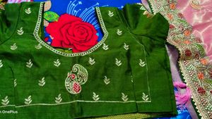 Elegant Pink Embroidered Saree
