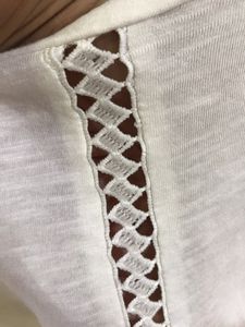 White Semi Lace Top For Women