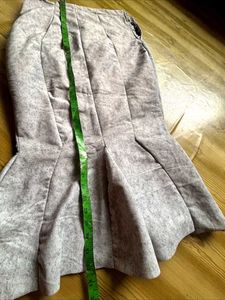 Stylish Grey Fishtail Midi Skirt