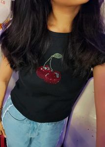 cute black cherry top 🍒