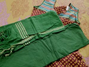 New Mangalagiri Cotton Anarkali Set
