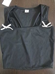 black bow cami top
