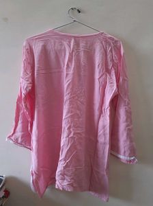 Chikankari Babypink Kurti