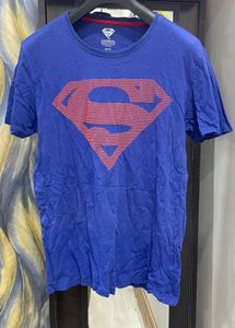 Men's Blue Superman Print T-Shirt