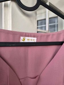 Elegant Pink Maxi Dress, Mish from Nykaa, Size L