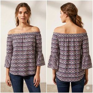 PRICE DROP🚨Boho Off-Shoulder Bell Sleeve Top