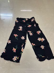 Premium Floral Wide-Leg Flowy Trousers