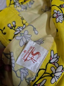 Yellow Floral Print  gown