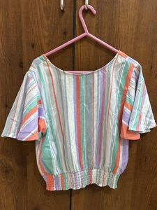 Striped Cropped Top