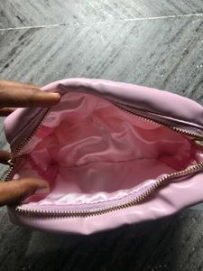 Pastel Pink Quilted Pouch