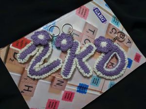 Handmade Crochet Letter Keychain