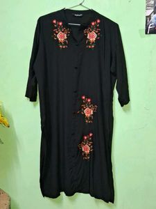Embroidered Black Kurta of 1