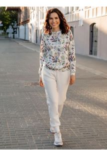 Floral Print Long Sleeve Sweatshirt