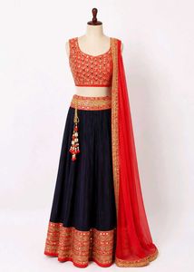 Embroidered Lehenga Choli with Mirror Work💗