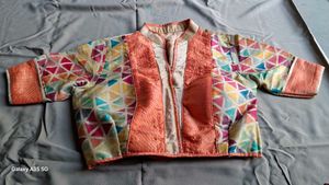 Vibrant Geometric Print Blouse