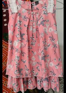Floral Sleeveless Top with Ruffle Trim