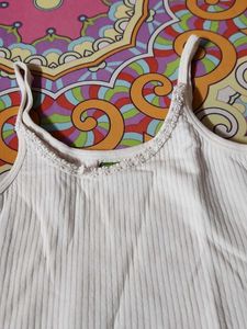 White Ribbed Camisole thermal