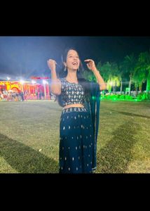 Elegant Navy Blue Embroidered Lehenga