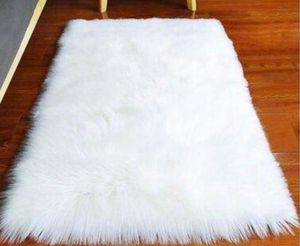 Soft White Faux Fur Rug
