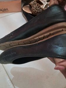 Black Leather Loafer Flats