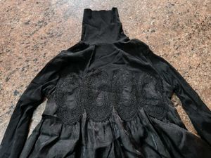 Gothic Lace &amp; Velvet Mini Dress