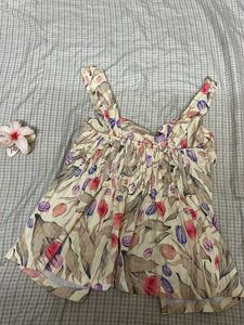 Floral Tulip Print Sleeveless Top
