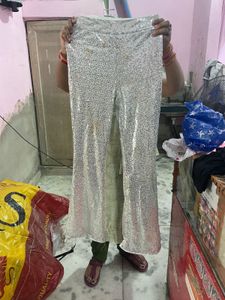 Sparkling Sequin Wide Leg Pants
