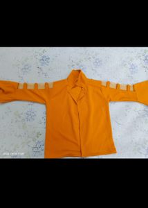 Mustard Colour Shrug And Top