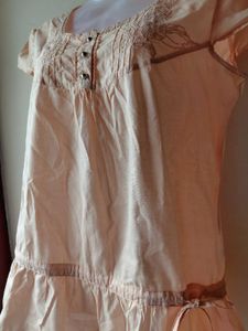 Peach Ruffled Tunic Top