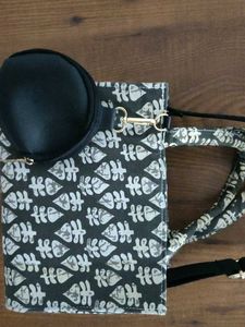 Designer Handbag with Coin Pouch🖤🤍✨