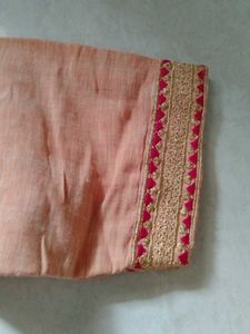 Peach Embroidered Kurta