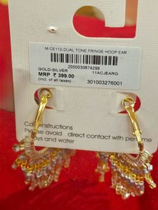 Stylish Beaded Hoop Earrings