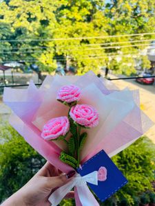 Crochet Handmade Roses Bouquet