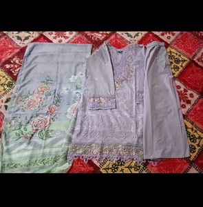 Beautiful Lavender Kurta Set