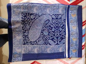 Beautiful Navy Blue Paisley Print Boil Saree