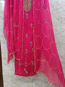 Designer Kurta Pant and Dupatta Set for Wedding We