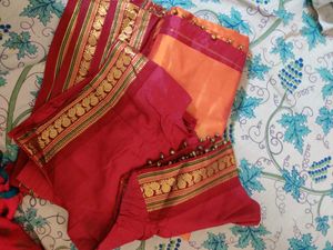 Handloom kanchi silk cotton saree.