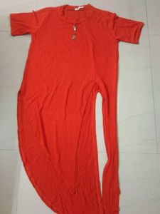 Vibrant Rust dress