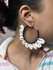 Bohemian Shell Hoop Earrings