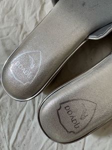Sparkling Bow Embellished Silver Sandals