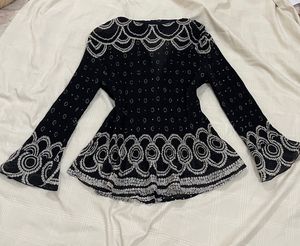 Embellished Black y2k top