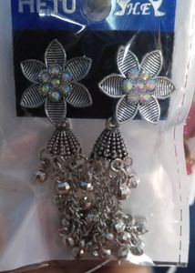 Boho Flower Jhumka Earrings