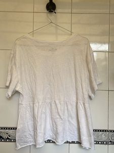 White Hollister Peplum Top