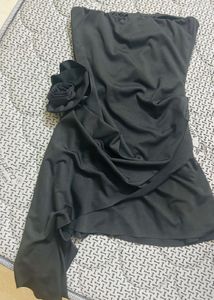 Chic Black Strapless Mini Dress